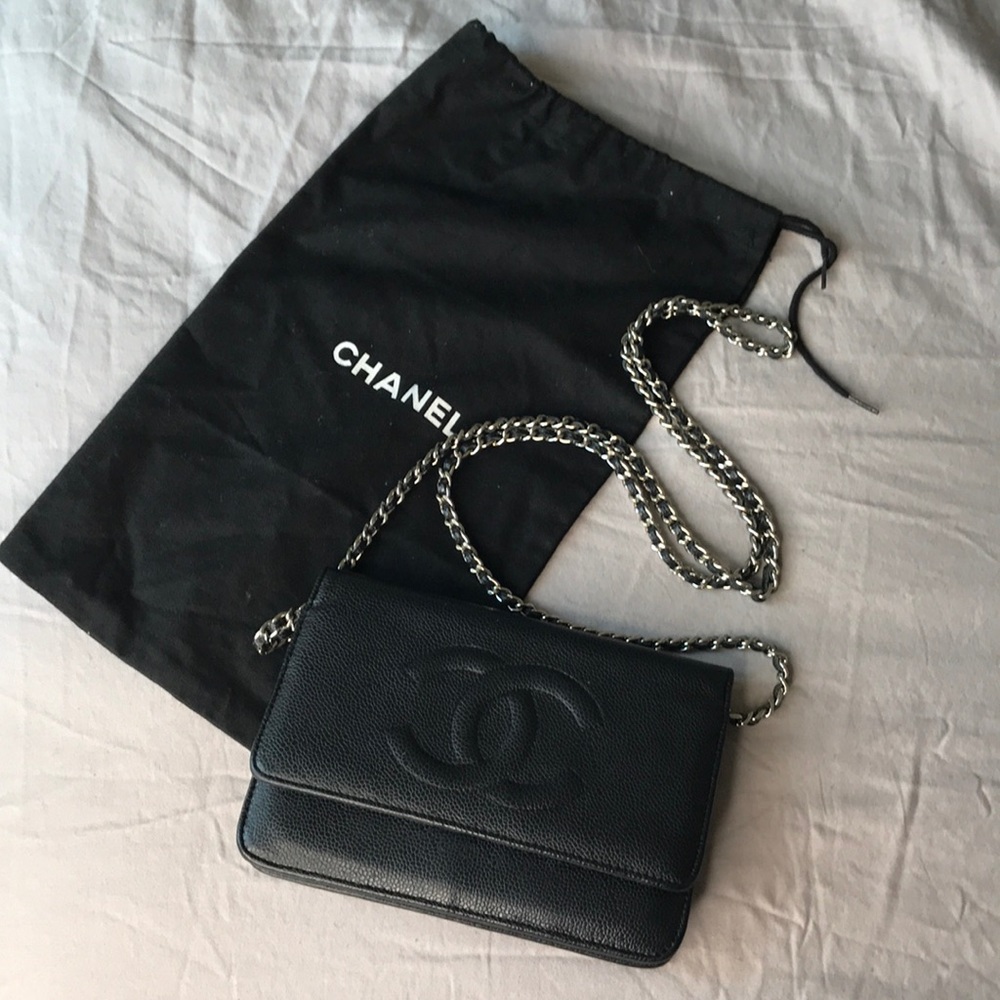 CHANEL Timeless Caviar Wallet On Chain Bag